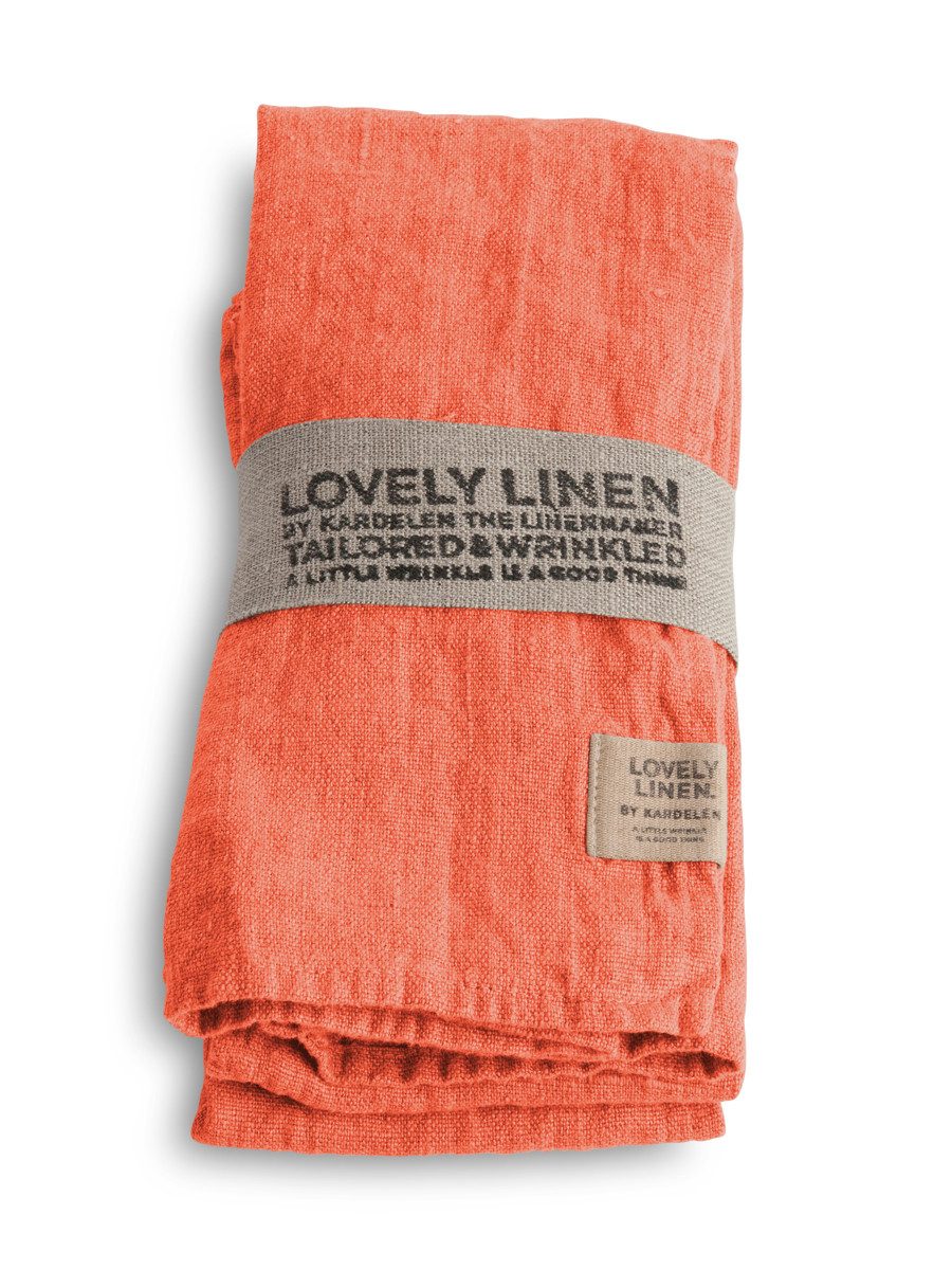 Lovely Linen Stoffserviette Linen Lovely Serviette Leinen peach (1 Stück)