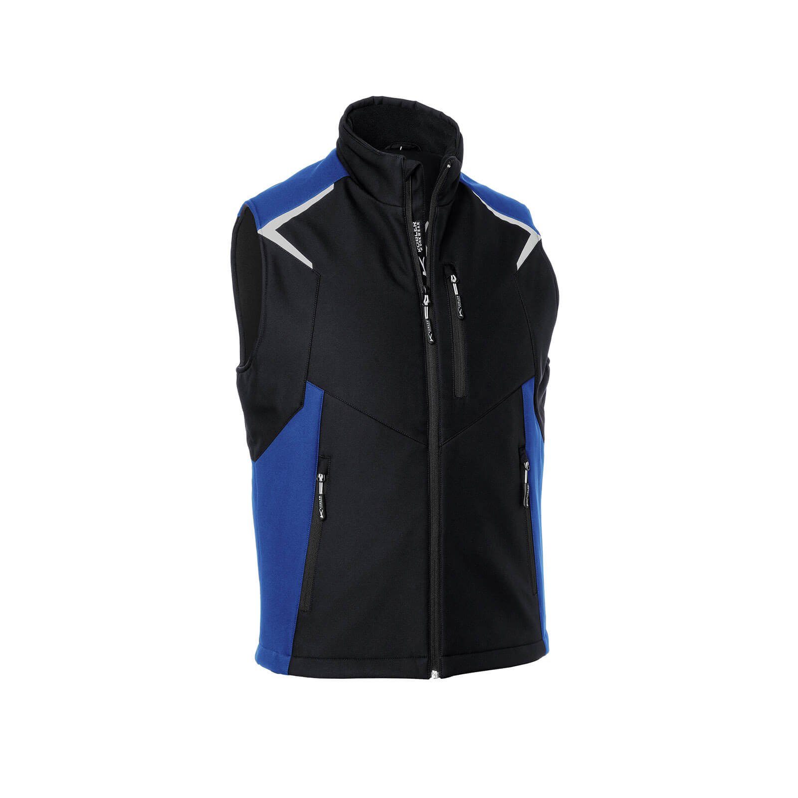 Arbeitsweste Kübler Bodyforce Softshell Weste schwarz/kbl.blau