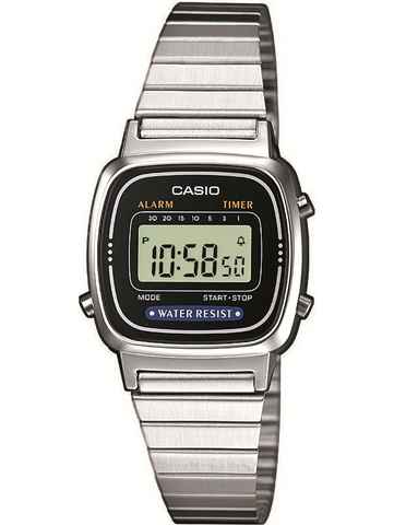 CASIO VINTAGE Chronograph LA670WEA-1EF, Quarzuhr, Armbanduhr, Damenuhr, digital, Datum, Stoppfunktion