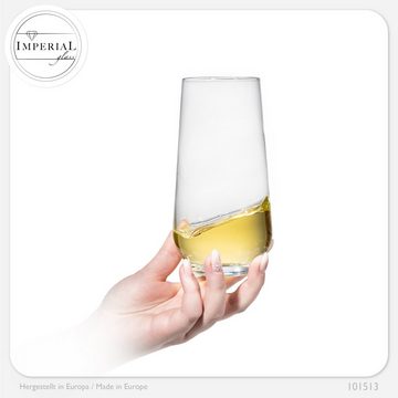 IMPERIAL glass Glas Trinkgläser, Glas, 440ml (max. 520ml) Getränkeglas Wassergläser Longdrinkgläser