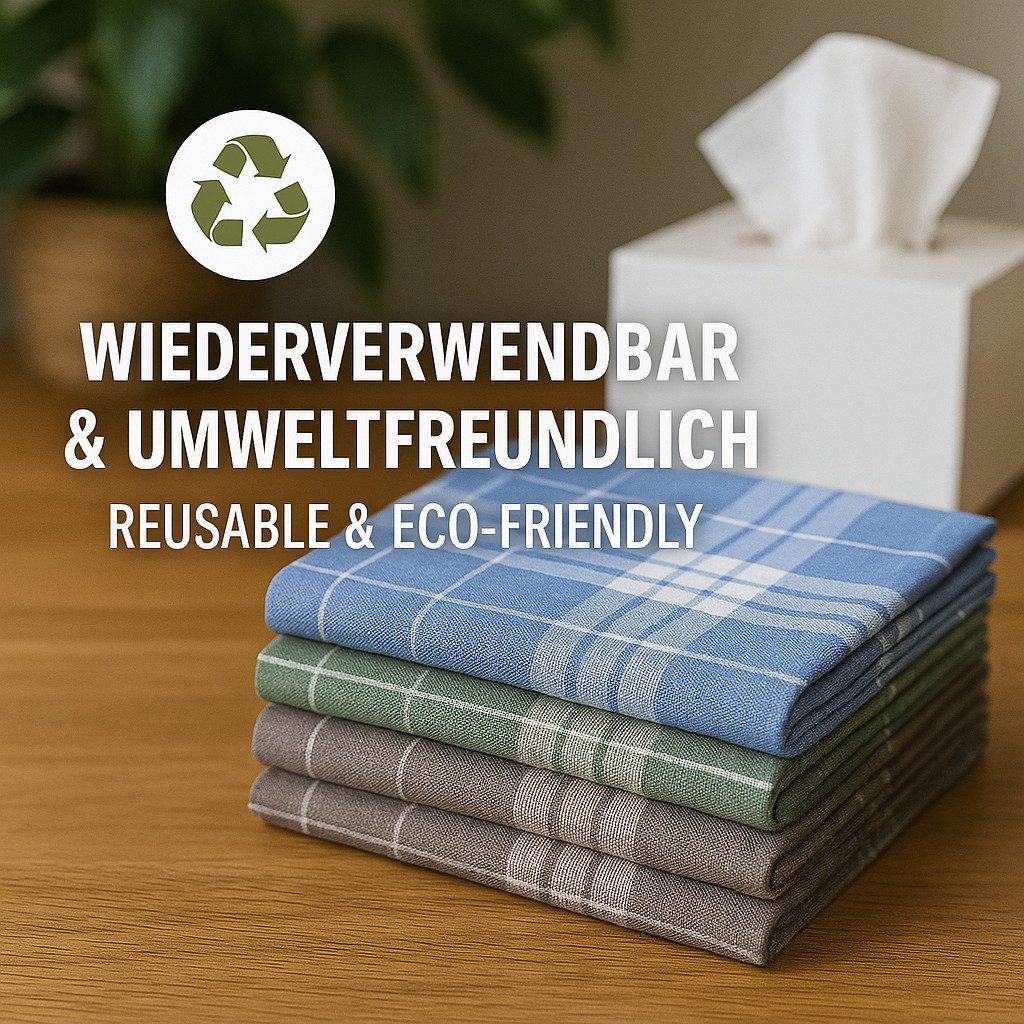 Betz Taschentuch 10er Pack Arabias Herren Stofftaschentücher Größe 40x40 cm, (Set, 10-St. 10 Taschentücher), Farben grün, blau, braun kariert 100% Baumwolle – Bild 5 von 5