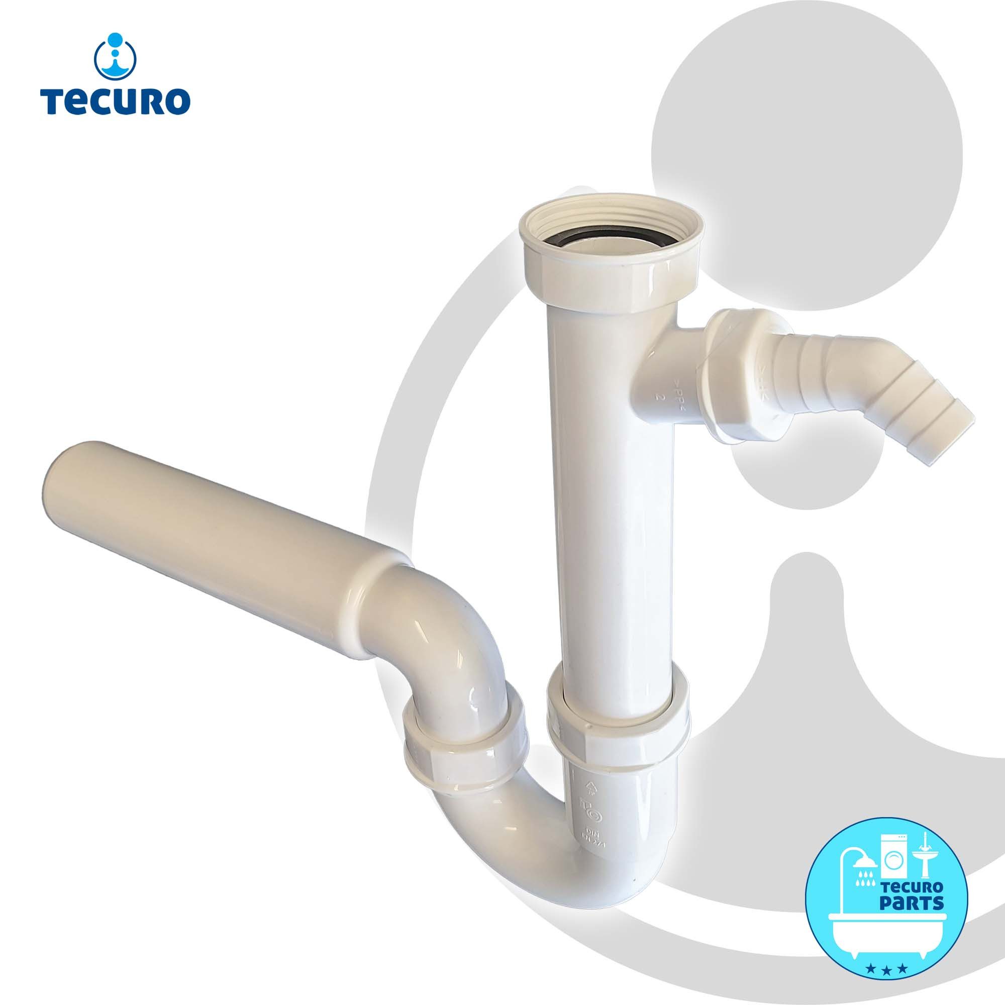 tecuro Siphon Ablaufgarnitur Siphon mit Geräteanschluss, günstig online kaufen