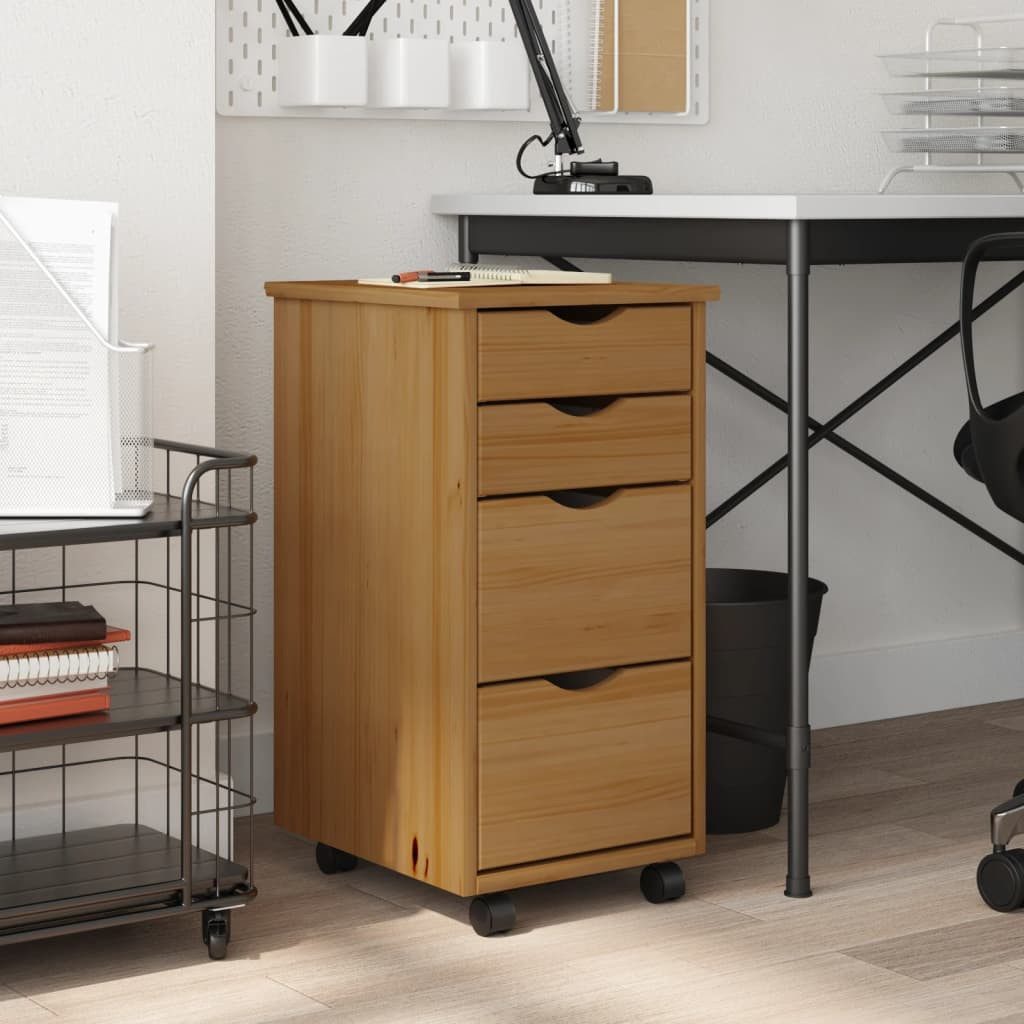 vidaXL Rollcontainer, Rollschrank mit Schubladen MOSS günstig online kaufen