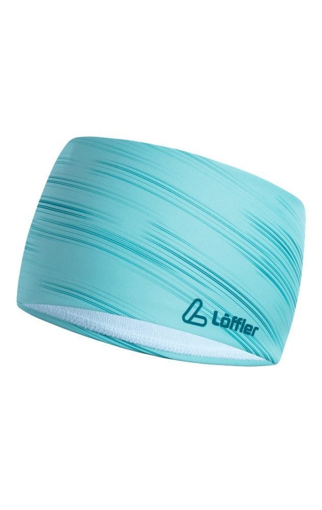 Löffler Stirnband Snowfall Design Headband (hochelastisch) hellblau
