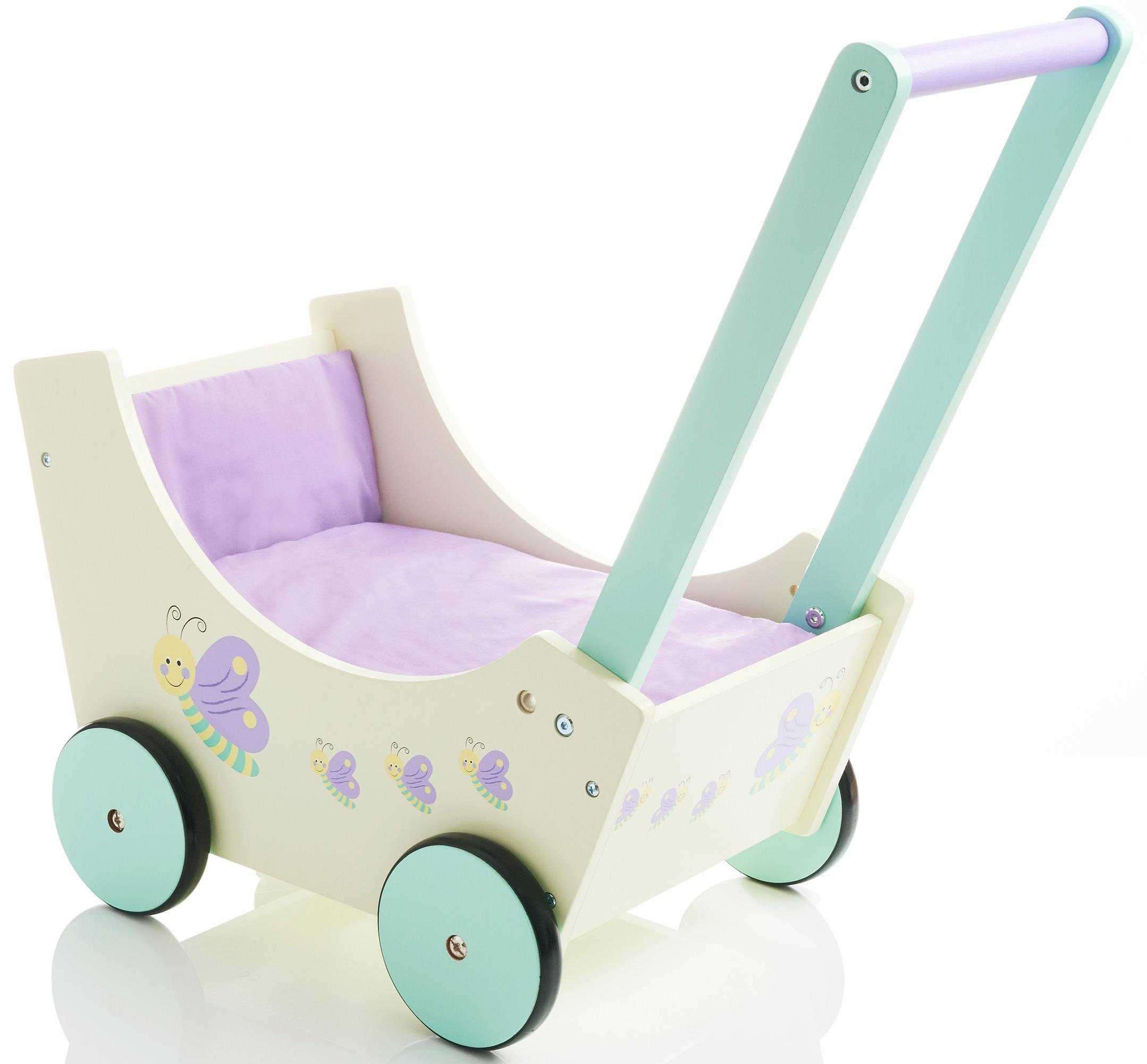 Sun Puppenwagen Speedy Schmetterling, aus Holz günstig online kaufen