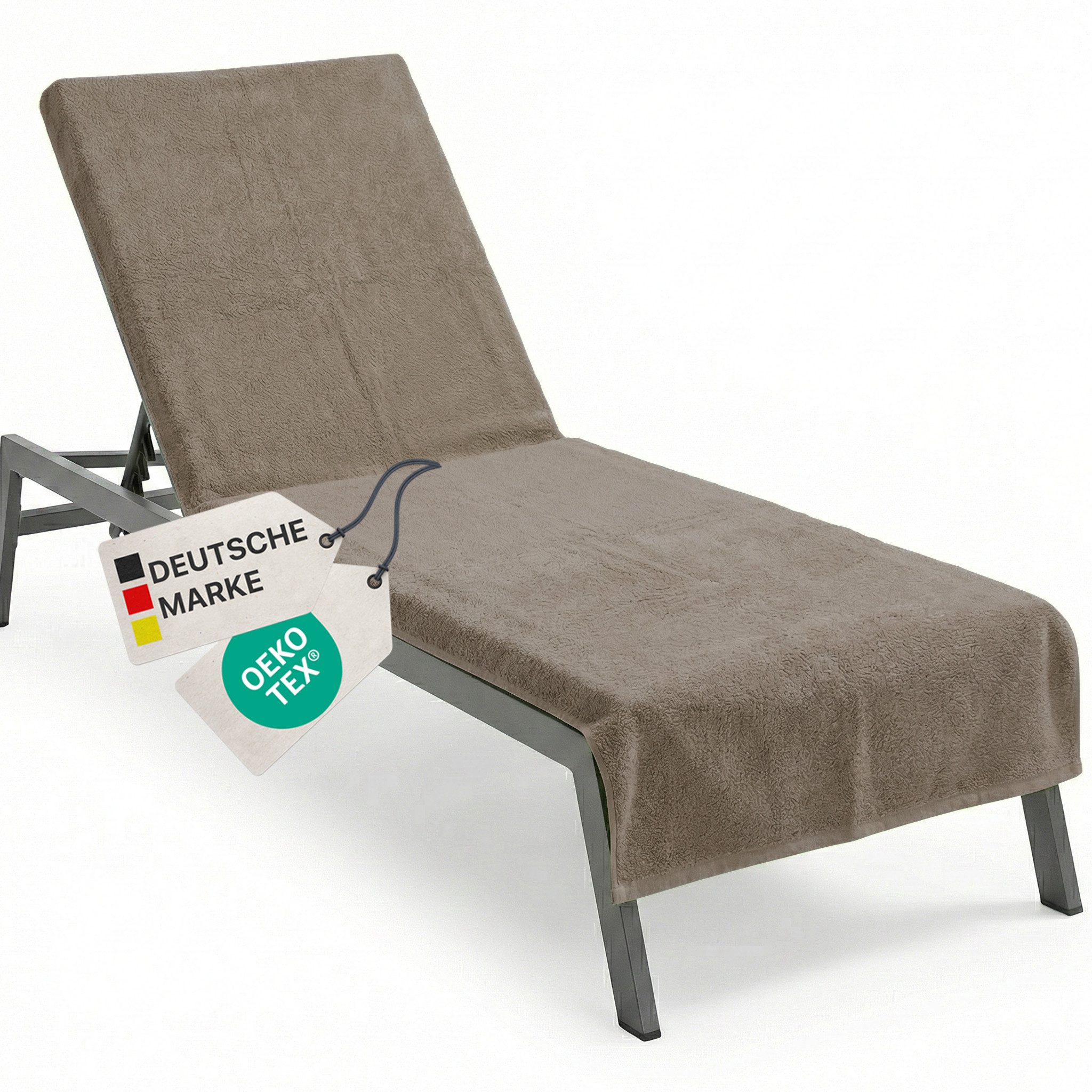 NYVI Strandtuch Frottee Schonbezug für Gartenliege NYVISpa 75x200 cm, Frottee, Hygiene Liegestuhlauflage für Sonnenliegen