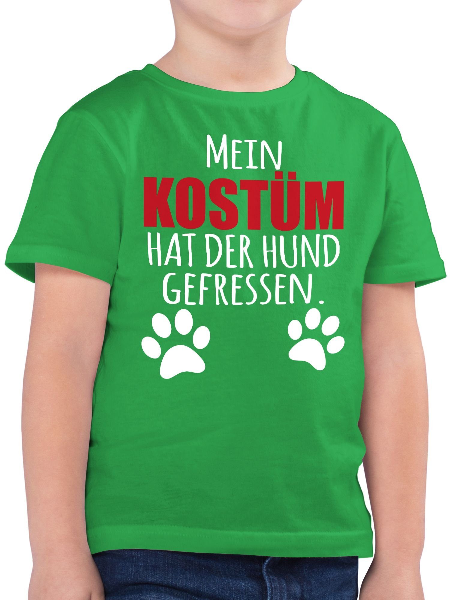 Mein gefressen Hundekostüm Hund Faschingskostüme Dog Shirtracer T-Shirt Kostüm 2 - Fasching der Grün Karneval hat &