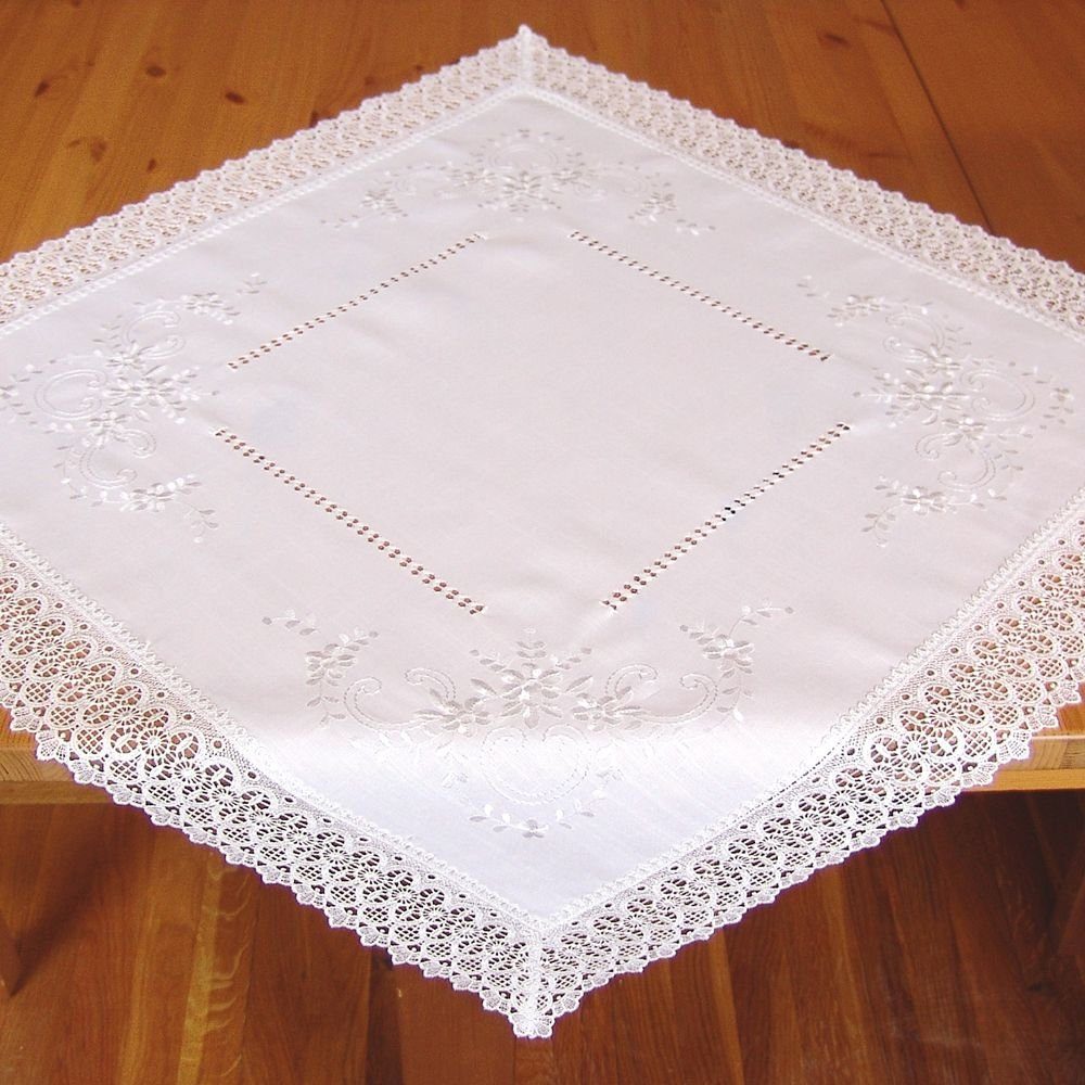 matches21 HOME & HOBBY Tischdecke Tischdecke CORA Spitze & Stickerei Landha günstig online kaufen