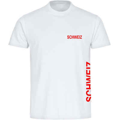 multifanshop T-Shirt Herren Schweiz - Brust & Seite - Männer