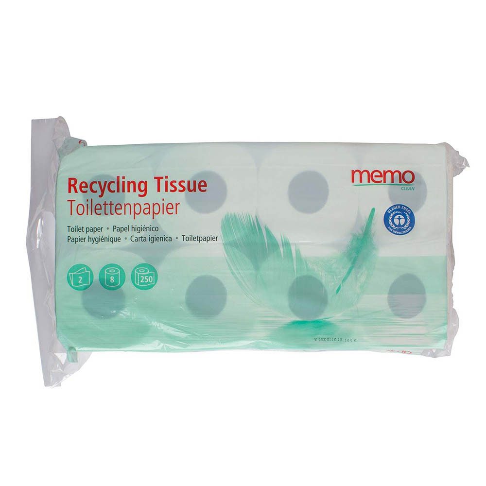 memo Recycling Tissue - Toilettenpapier 2lagig 250Blatt Hygienemittel