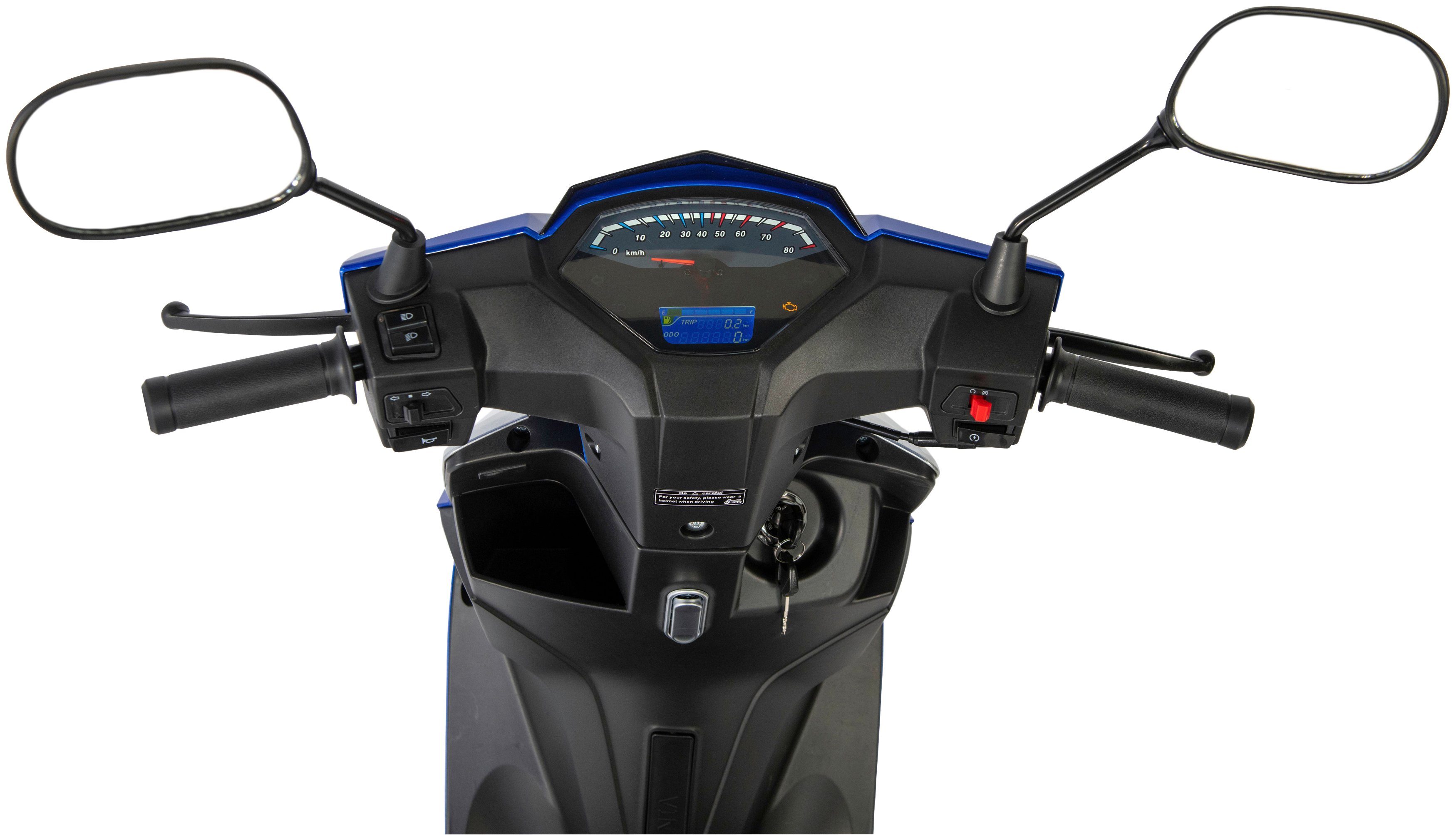 GT UNION 5 ccm, 45 50 km/h, Euro Motorroller Sonic blau 50-45, X