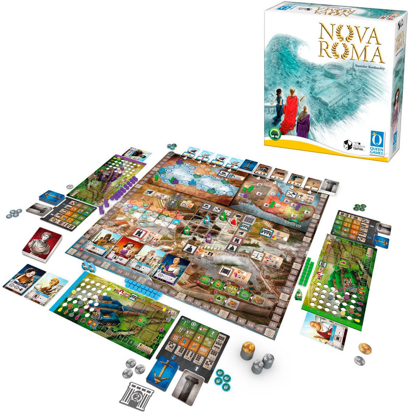 Queen Games Spiel Nova Roma, Strategiespiel, Made in Europe