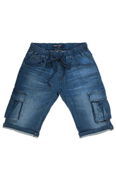 WANGUE Jeansshorts Jeans Шорти Kurze Cargo Sommer Hose Bermuda (1-tlg) 3238 in Blau-2