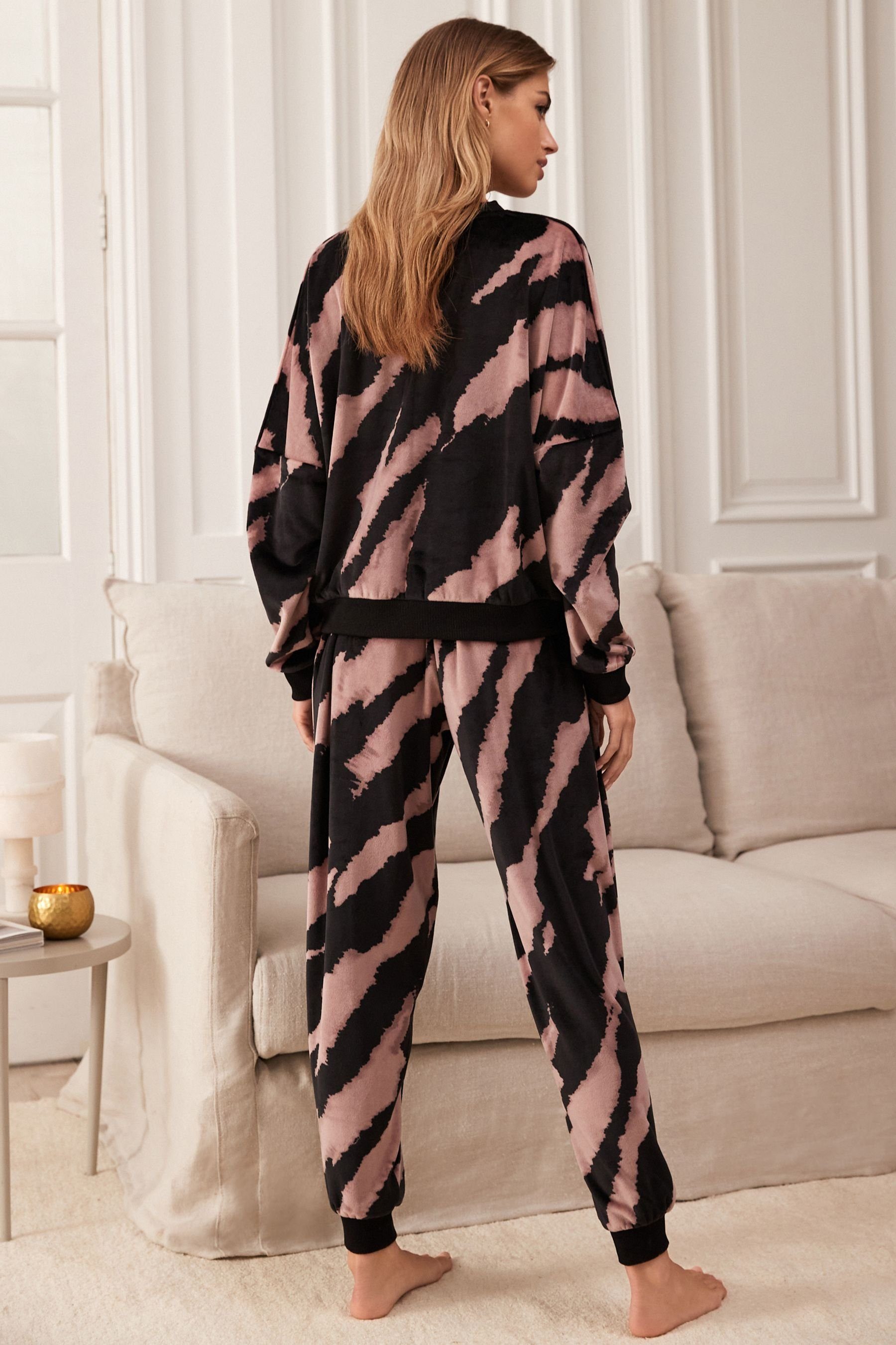 tlg) Animal Langärmeliger (2 Next Pyjama Fleece-Pyjama Print