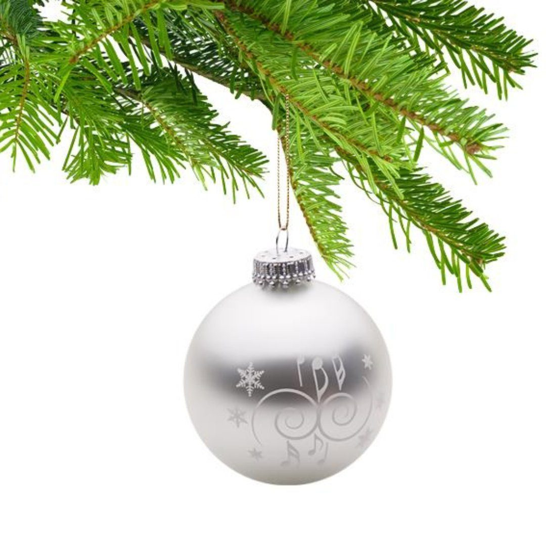 Weihnachtskugel für silber Ornamente, Musiker Weihnachtsbaumkugel mugesh