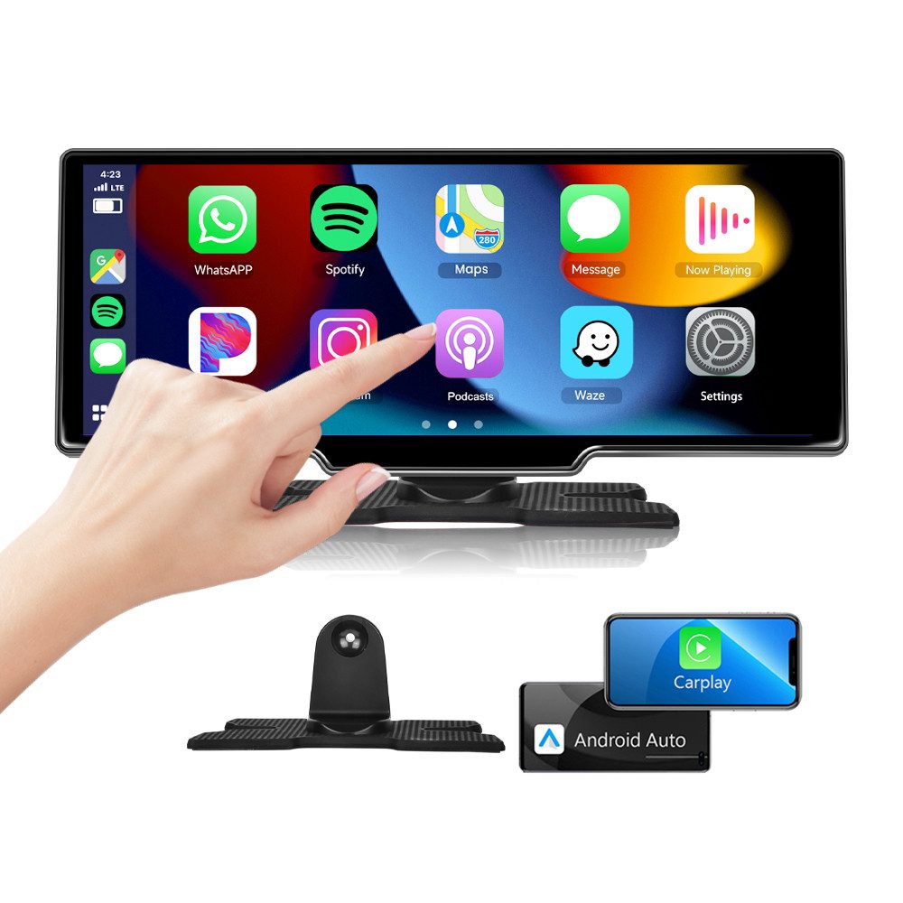 Android 13 Carplay & Android Auto Autoradio Tragbares,10,26" 4+64GB Autoradio