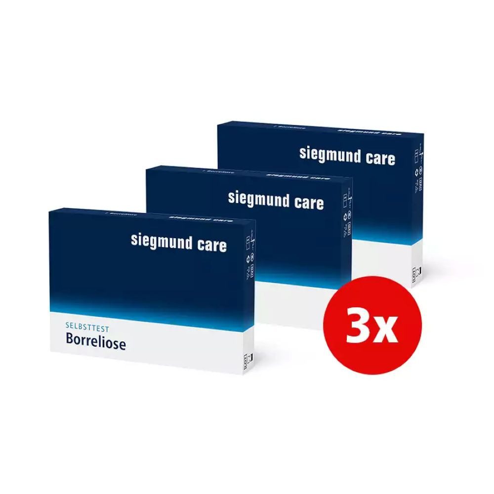 siegmund care Allergietest Borreliose Selbsttest, 3-tlg., Genauigkeit 88,04 %, Dauer des Tests - 10 Minuten