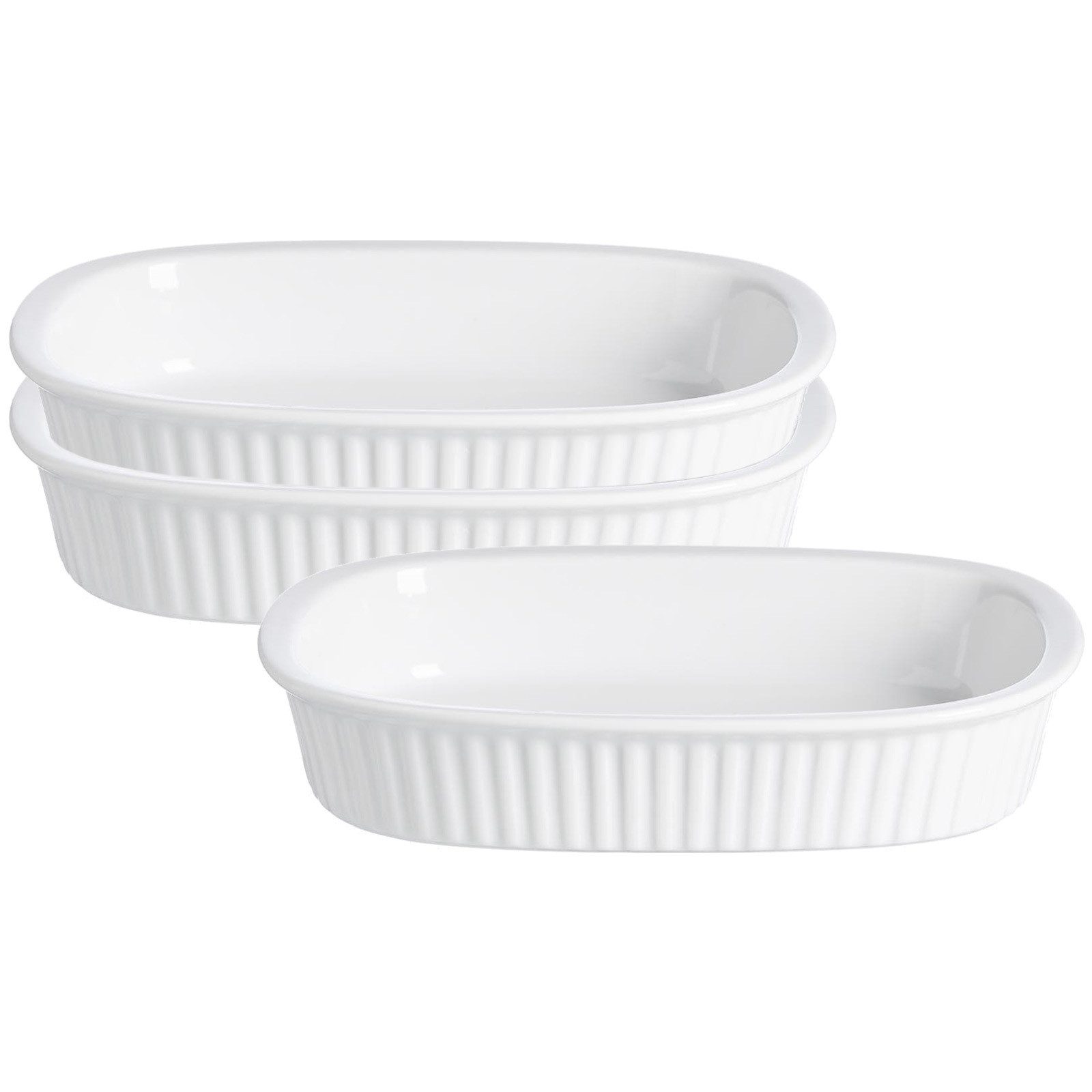 Ritzenhoff & Breker Auflaufform Bianco Auflaufformen 27 x 19 cm 3er Set, Porzellan, (3-St)