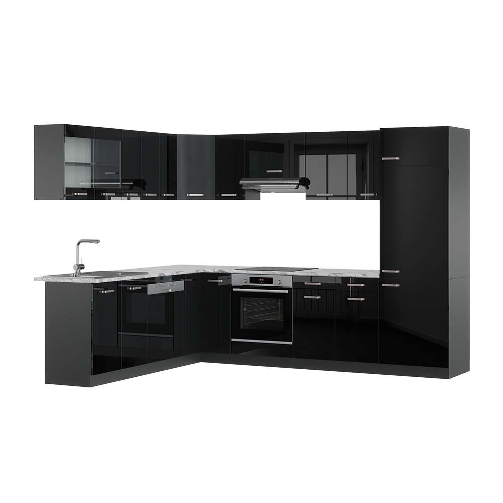 Vicco Küchenzeile R-Line, Weiß/Anthrazit, 240 cm, günstig online kaufen