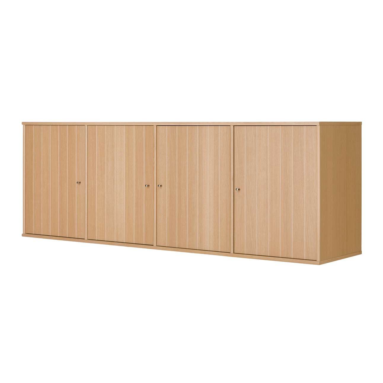 Hammel Furniture Sideboard Mistral, Hochwertig Schrank, hängend/stehend, mit 4 gerillten Türen, und 4 verstellbare Einlegeböden, B: 176 cm, anpassungsbar Designmöbel
