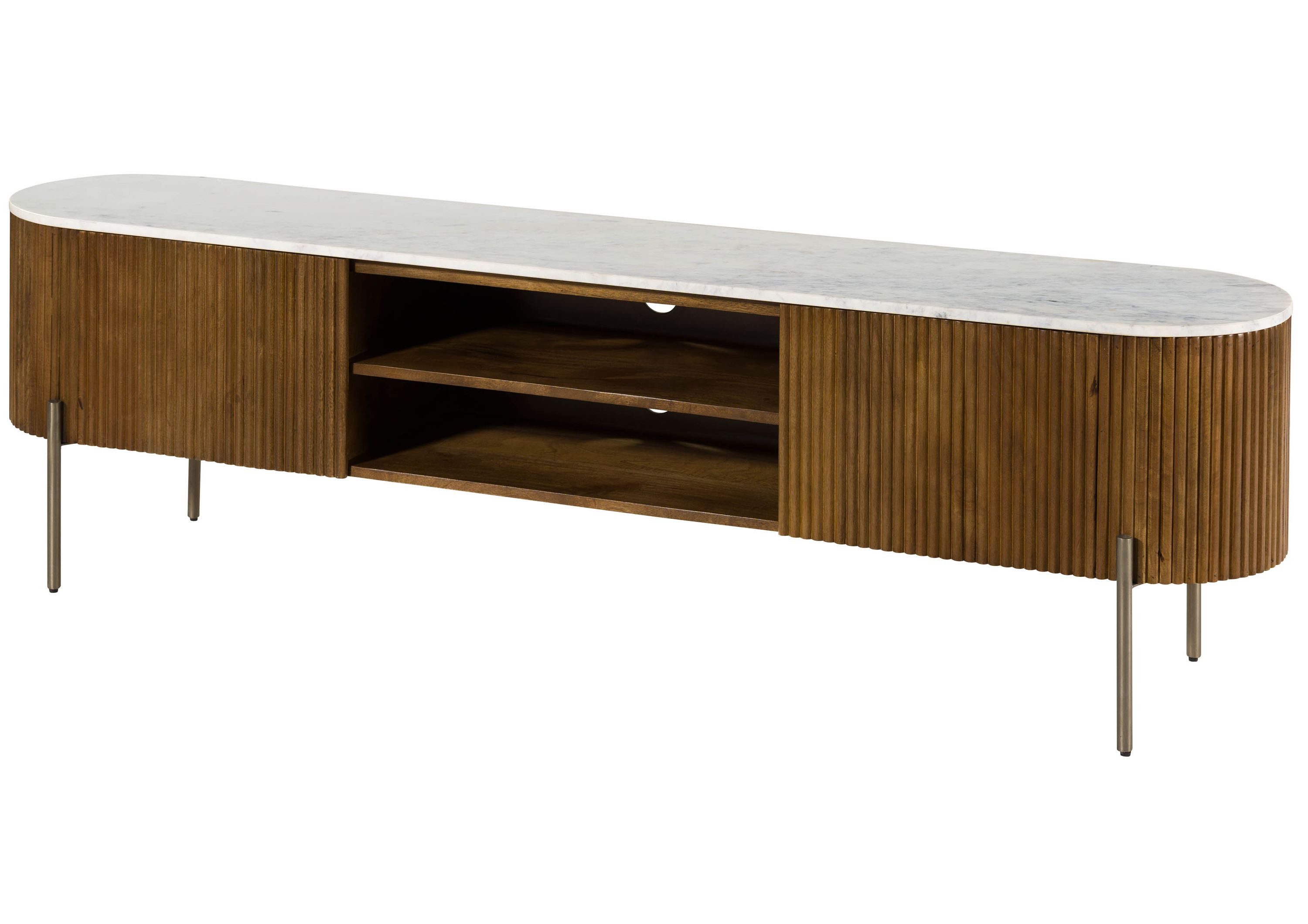 Massivmoebel24 TV-Board (Massivholz), Mango 180x36x51 braun lackiert / Marm günstig online kaufen