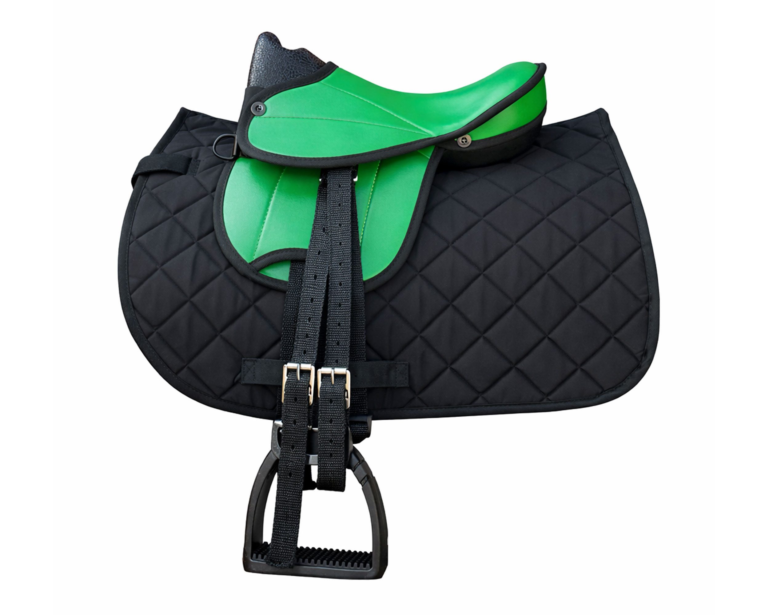 Brama-West Reitkissen "My happy Pony" Sattelset für Shetty Pony Holzpferd, Geeignet für Holzpferd/Pferdebauchumfang von 120 cm bis 145 cm