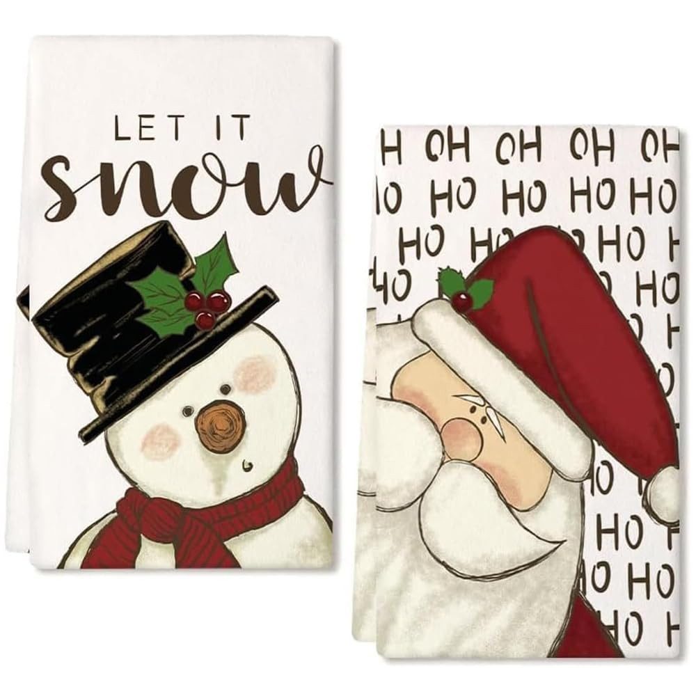 FOUORTUNATE-BEE Tischläufer Weihnachtsdeko Innen, Geschirrtücher 2er, Weihn günstig online kaufen