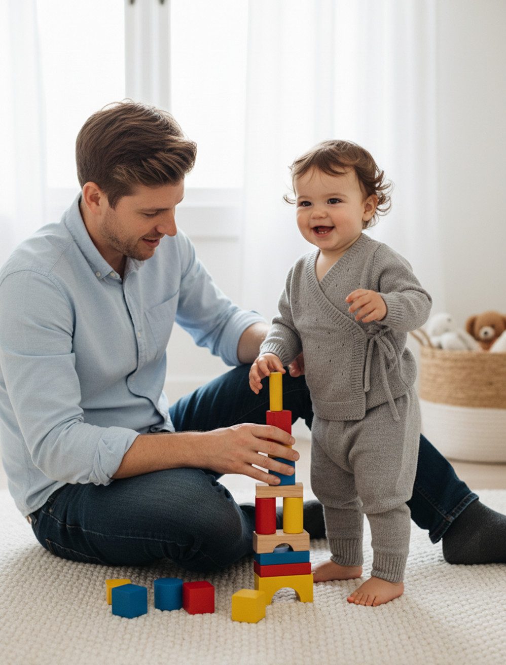 Minora Strickkleid Minora Baby Kleidungs Double-Set- Hose und Pullover