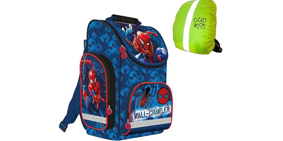 GOLDKIDS Ранці Kinderrucksack Rucksack Schulrucksack (Ranzen Tornister Marvel Spiderman Motiv ab, 1-tlg., 1. Klasse Grundschule), inkl Regenschutz