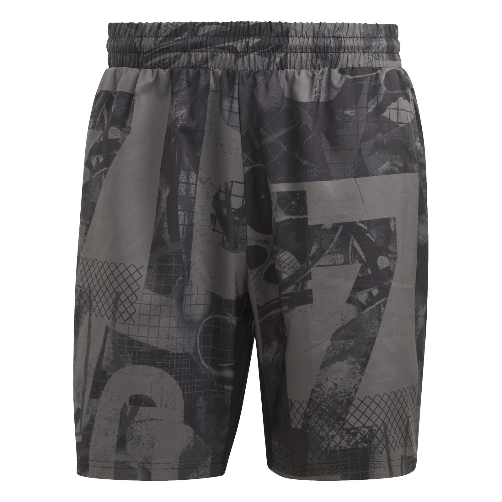 Shorts Tennishose Club Graphicshort 7in/18cm kurz grau/schwarz Herren
