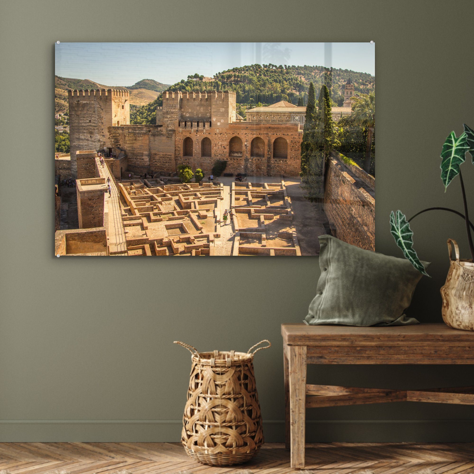 MuchoWow Acrylglasbild Platz der Waffen der Granada, in Alhambra Acrylglasbilder & St), Wohnzimmer Schlafzimmer (1