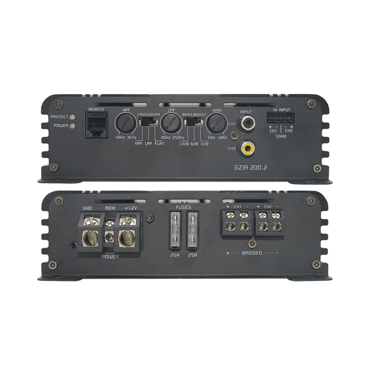 Ground Zero GZIA 200.2, 2-Kanal High-Quality Class A/B Verstärker Endverstärker (Anzahl Kanäle: 2)