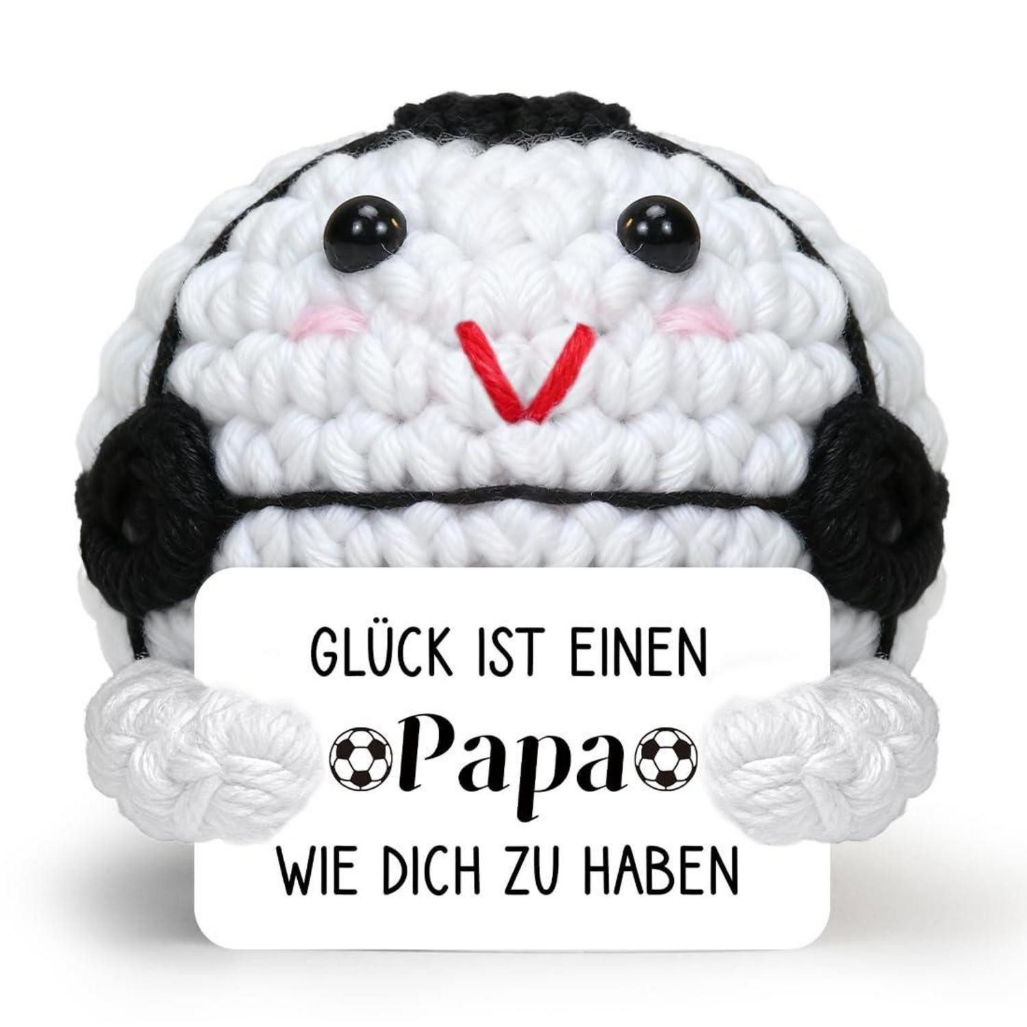 LuxusKollektion Kuscheltier Fußball Geschenk Papa Glücksbringer Vatertag Schwarz Weiß Fußball-papa