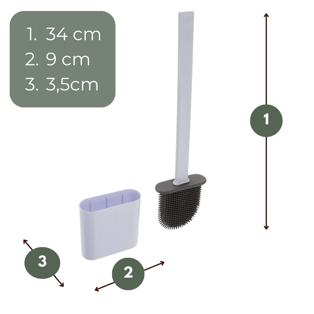GarPet WC-Garnitur 2x Klobürste Silikon weiß günstig online kaufen