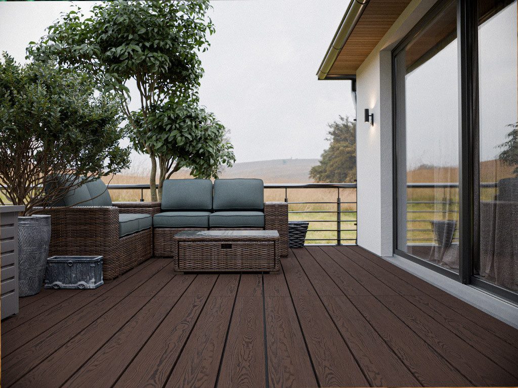 Outgarden Terrassendielen Outgarden WPC Terrassendiele WPC Braun, BxL: je 20x240 cm, 25 mm Stärke