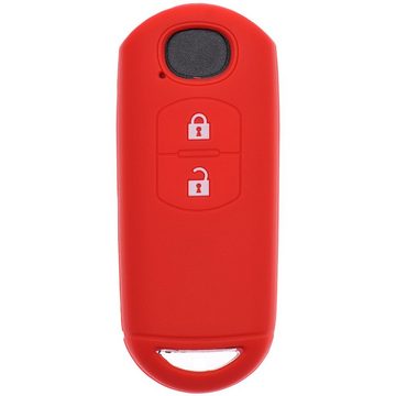 mt-key Schlüsseltasche Autoschlüssel Softcase Silikon Schutzhülle Rot, für Mazda 2 3 6 CX-3 CX-5 MX-5 2 Tasten 2 Tasten KEYLESS SMARTKEY
