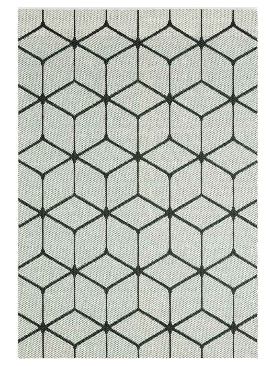 Vimoda Outdoorteppich In- & Outdoor Teppich Bienenstock Optik Raute Muster, günstig online kaufen