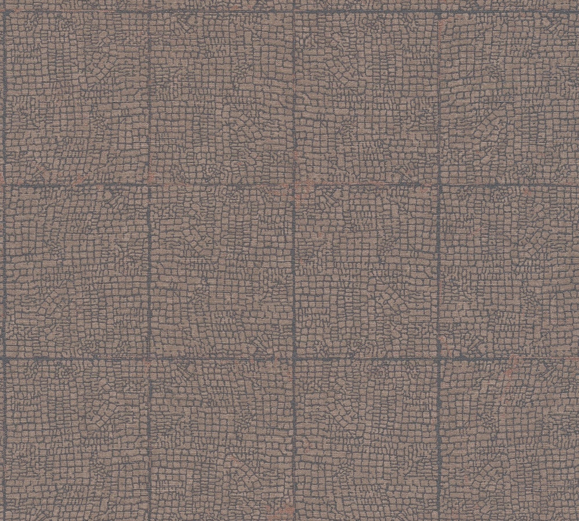 Moderne Desert Geometrisch Tapete strukturiert, Création A.S. grafisch, Vliestapete living walls braun/grau geometrisch, Lodge, Motiv,