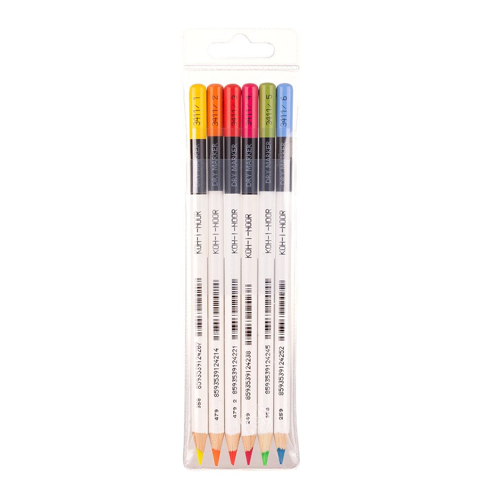 KOH-I-NOOR Marker KOH Textmarker Trockenstifte farblich sortiert im 6er Set