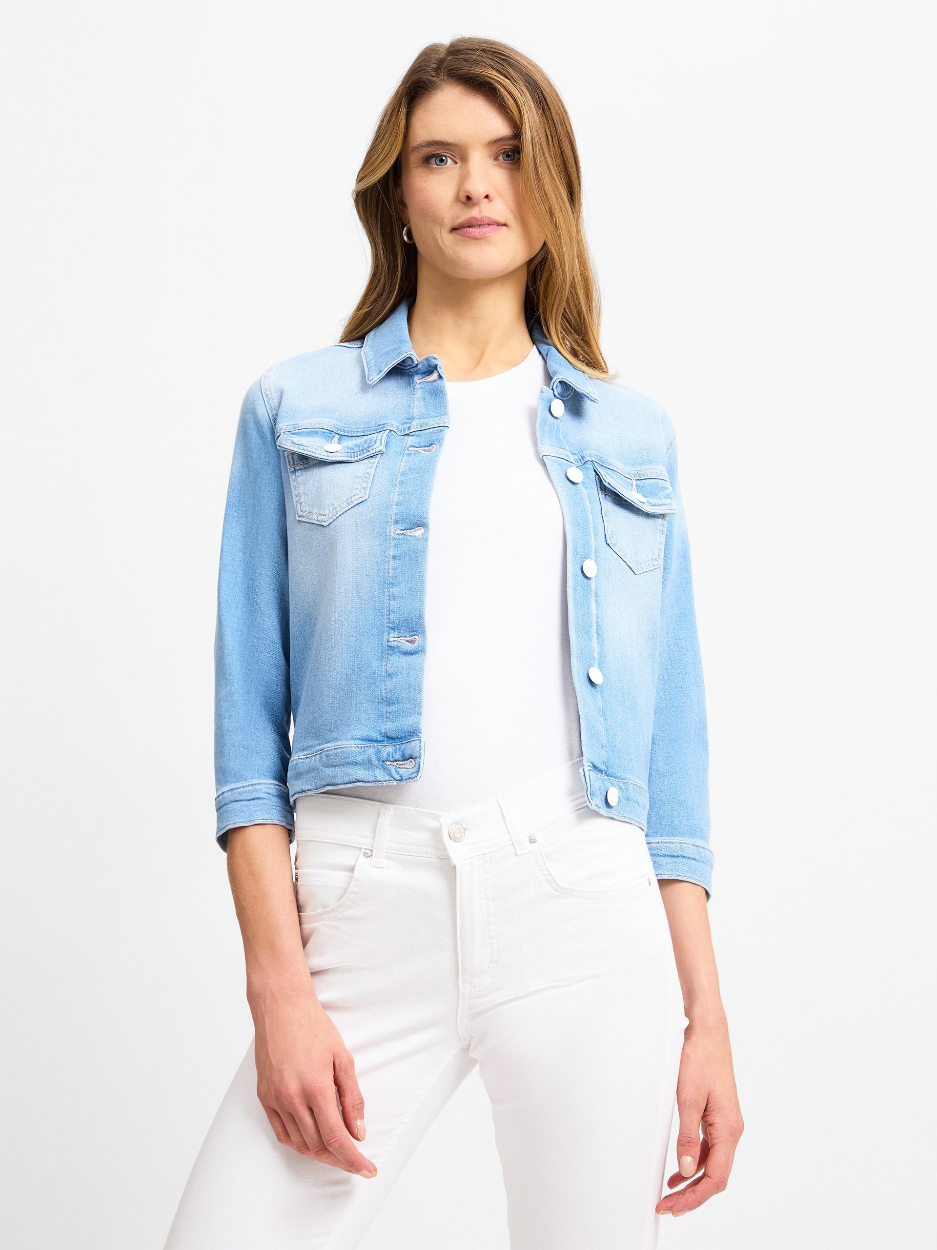 comma Jeansjacke, Brustpattentaschen