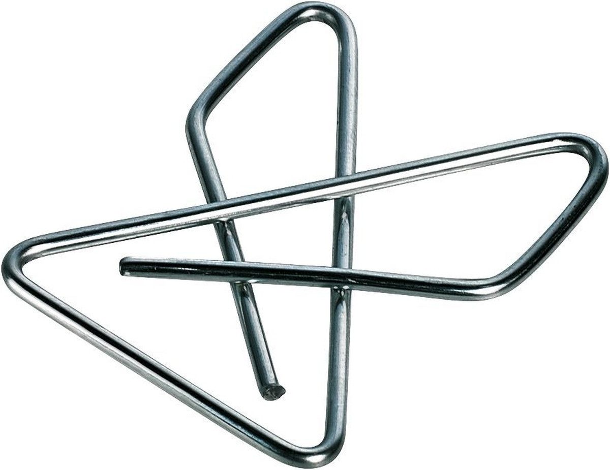 Büroklammer Kreuzklammer Größe 2 32x45mm VE=50 Stück.