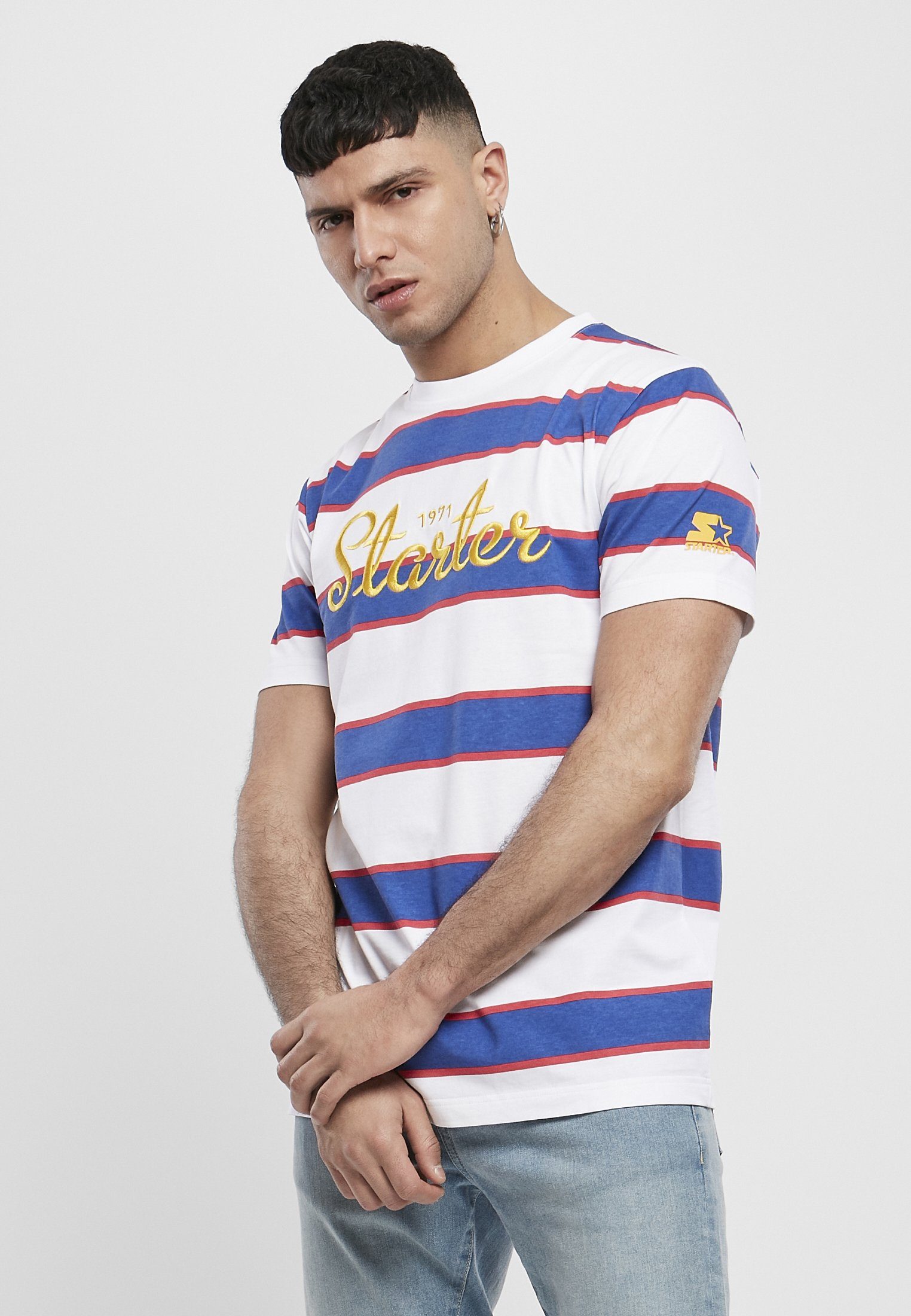 Starter T-Shirt Herren Starter Script Stripe Tee (1-tlg)