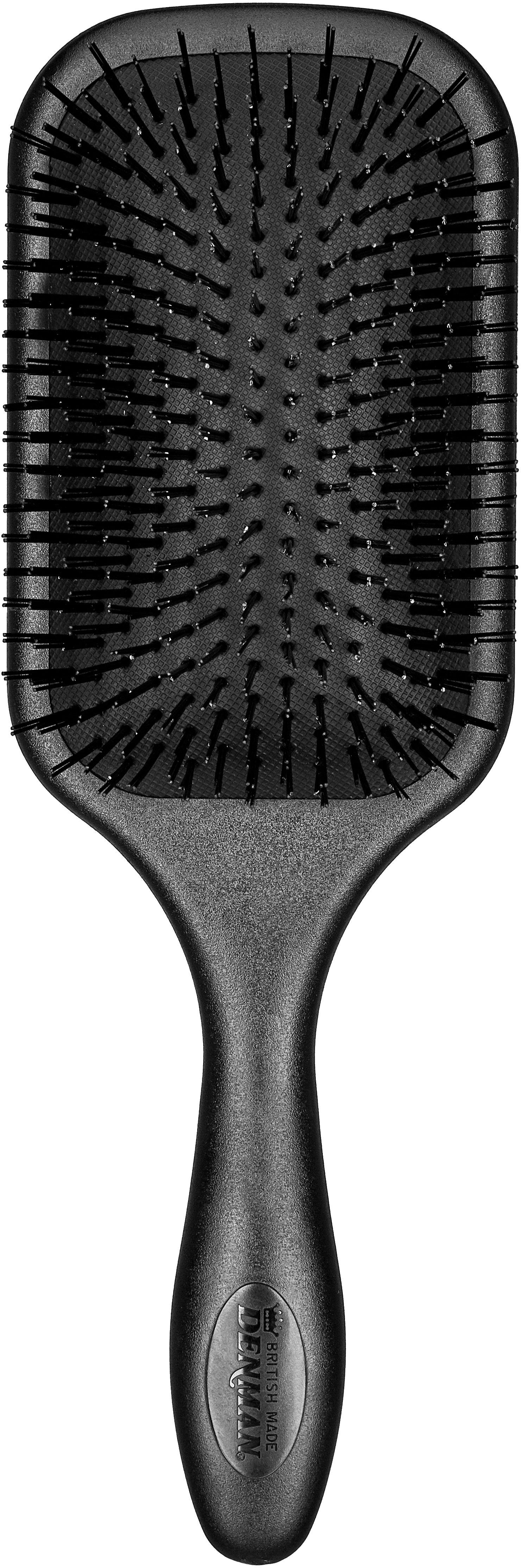 DENMAN Paddelbürste D90L Tangel Tamer Ultra, speziell für kräftiges Haar, Perücken und Haarverlängerungen schwarz