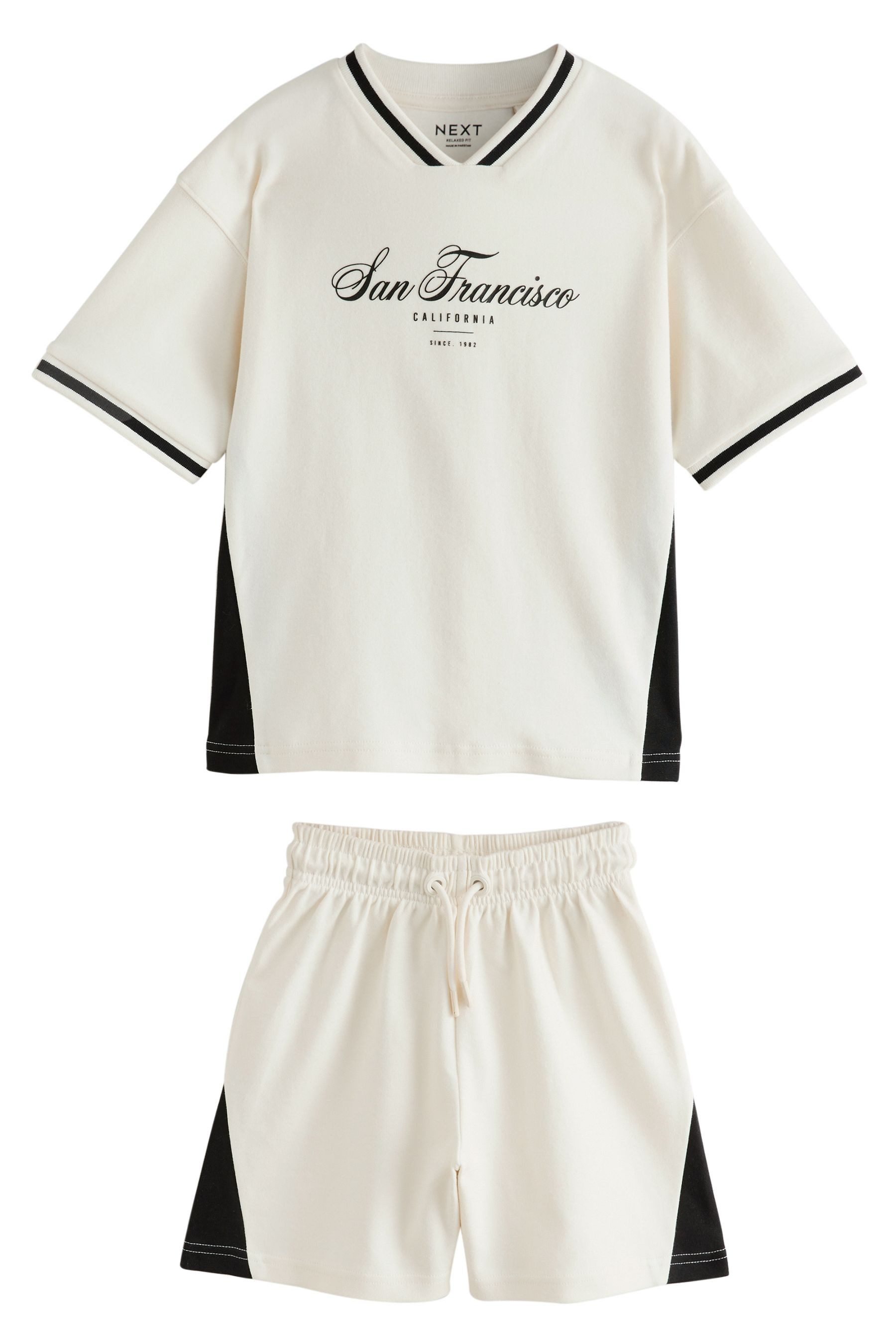 Next T-Shirt & Шорты Sportliches Kurzarm-Sweatshirt & Шорты Baumwolle (2-tlg)