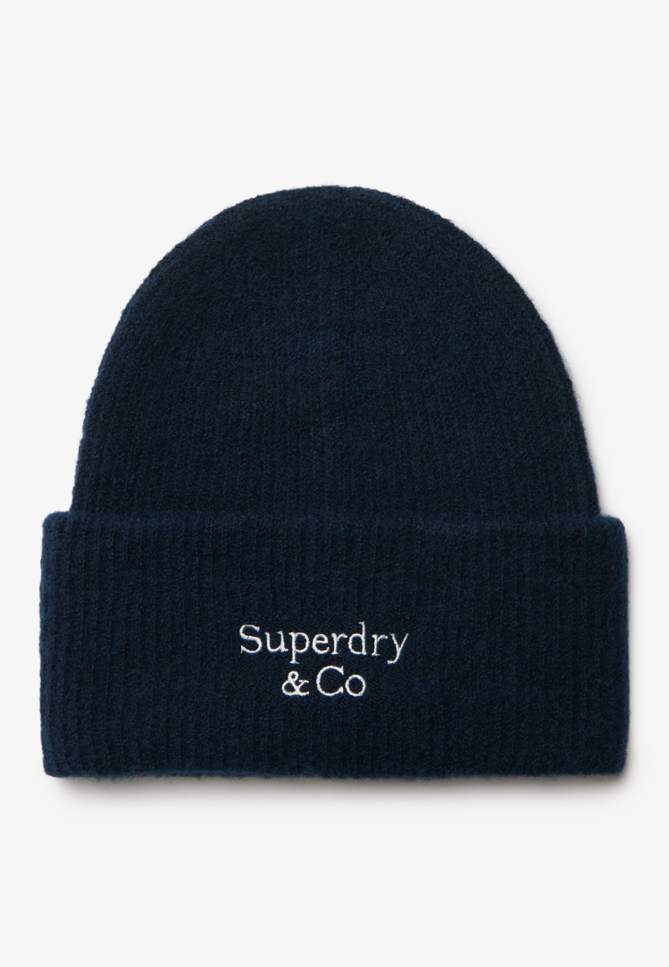 Superdry Strickmütze HERITAGE RIB KNIT BEANIE HAT Materialmix, regular fit