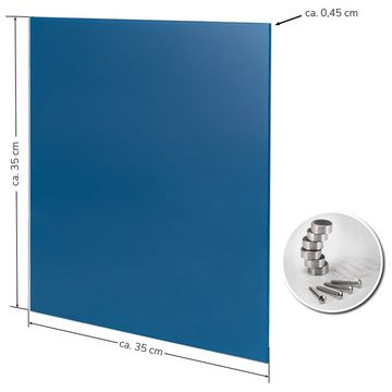 bremermann Magnettafel Magnettafel mit blauer Glasfront, 6 Magnete und 1 Marker