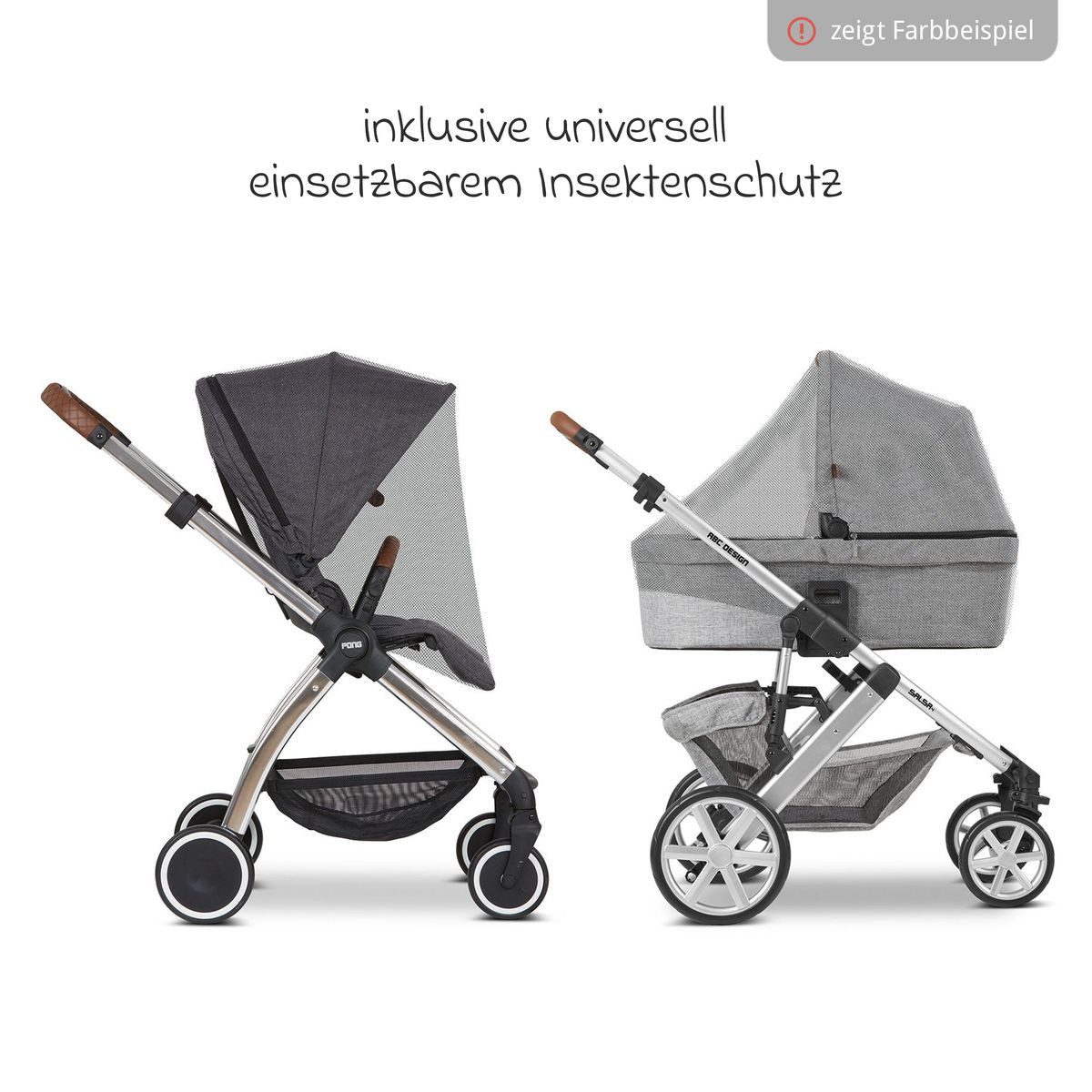 ABC Design Kombi-Kinderwagen Salsa 5 Air - Pine, 2in1 Kinderwagen Set mit Babywanne, Sportsitz, Wickeltasche & Zubehör