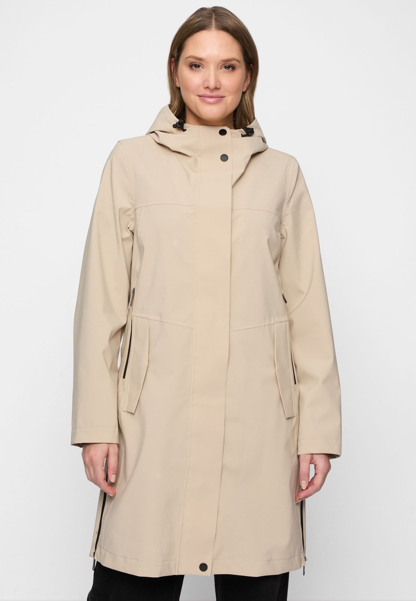 COVERED Softshelljacke Roxanne L60371CO Kapuze, 2-Wege-Reißverschluss, geklebte Nähte, BIONIC-FINISH® ECO