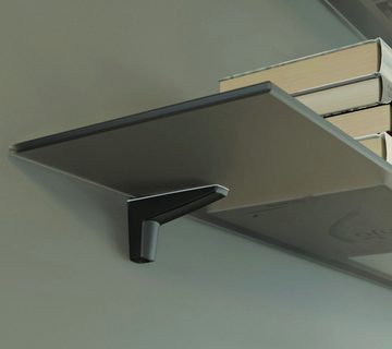 SO-TECH® Möbelbeschlag Regalbodenträger Glasbodenträger MOON S, schwarz, 1 Paar