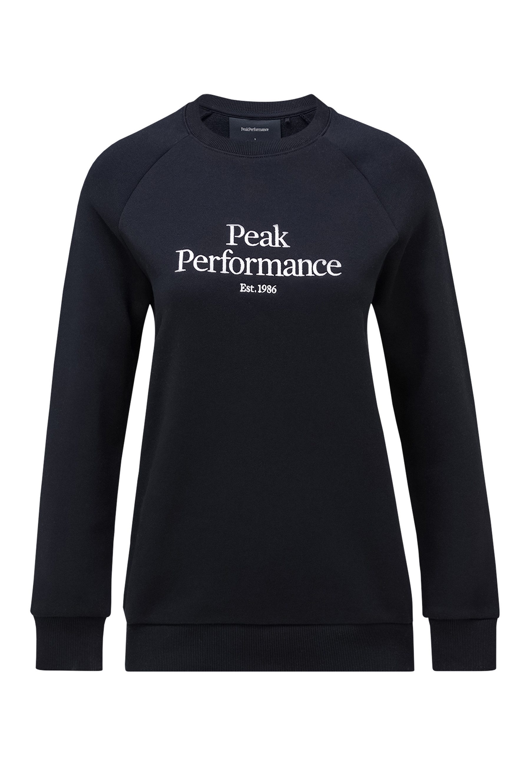 Peak Performance Sweatshirt W Original Crew mit Label-Applikationen